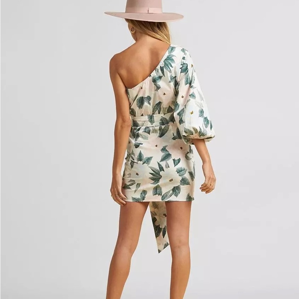 NWT Billabong The Salty Blonde Floral One Sleeve Dress S - Picture 3 of 5